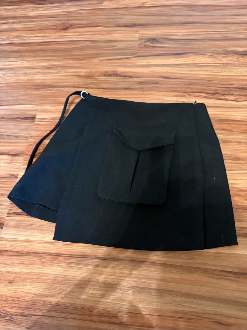 Zara Black Mini Skirt with Front Pocket